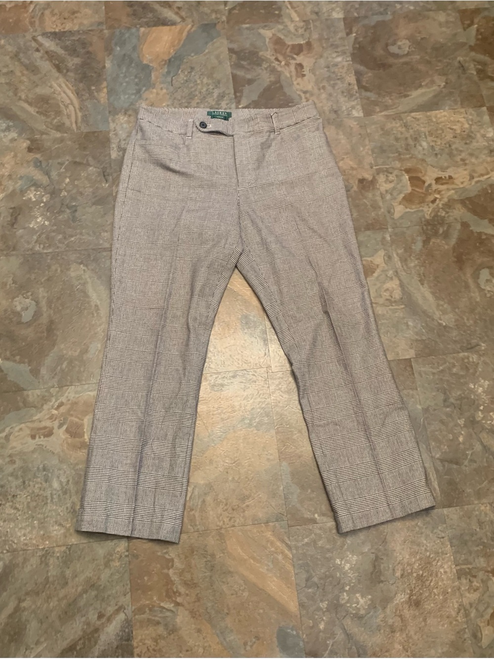 Lauren Ralph Lauren black and white checkered pants, size 12